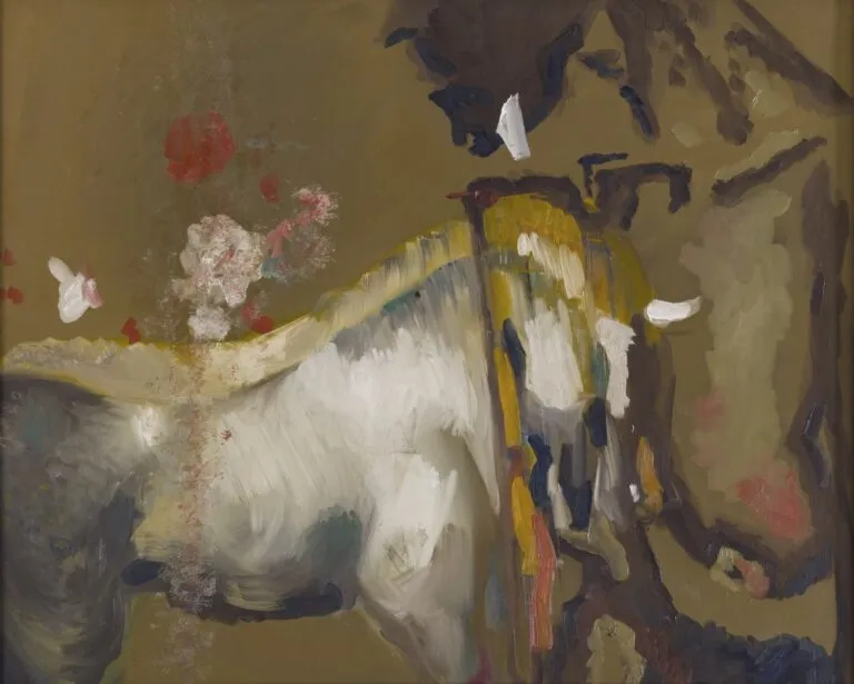 Kobieta i koń - olej, oryginał 100×80 cm