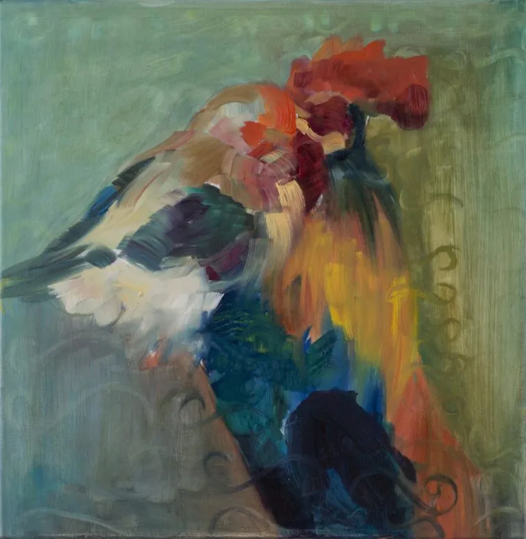 Kogut i grubodziób - olej, oryginał 70×70 cm