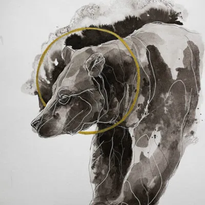 Niedźwiedź (D 04), grafika 24 cm x 30 cm