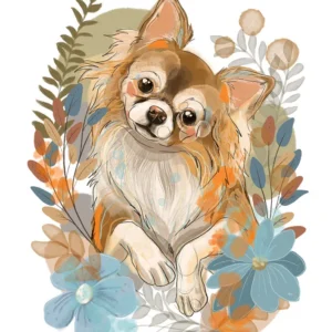 cyfrowy portret rasy- chihuahua