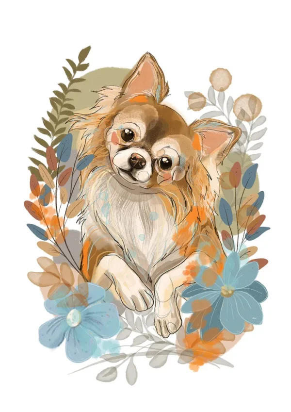 Cyfrowy portret rasy- chihuahua