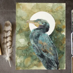 Kormoran (E 44) grafika 24 cm x 32 cm