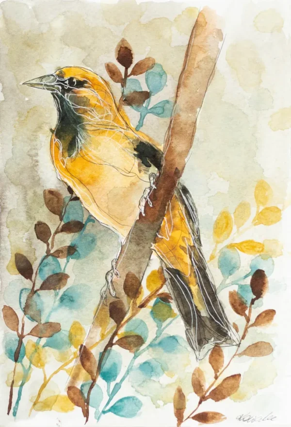 Wilga - akwarela, oryginał 12,5×18 cm