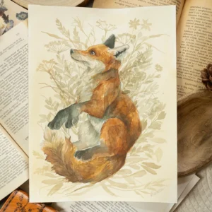 Botaniczny Lis III ,24 cm x 32 cm